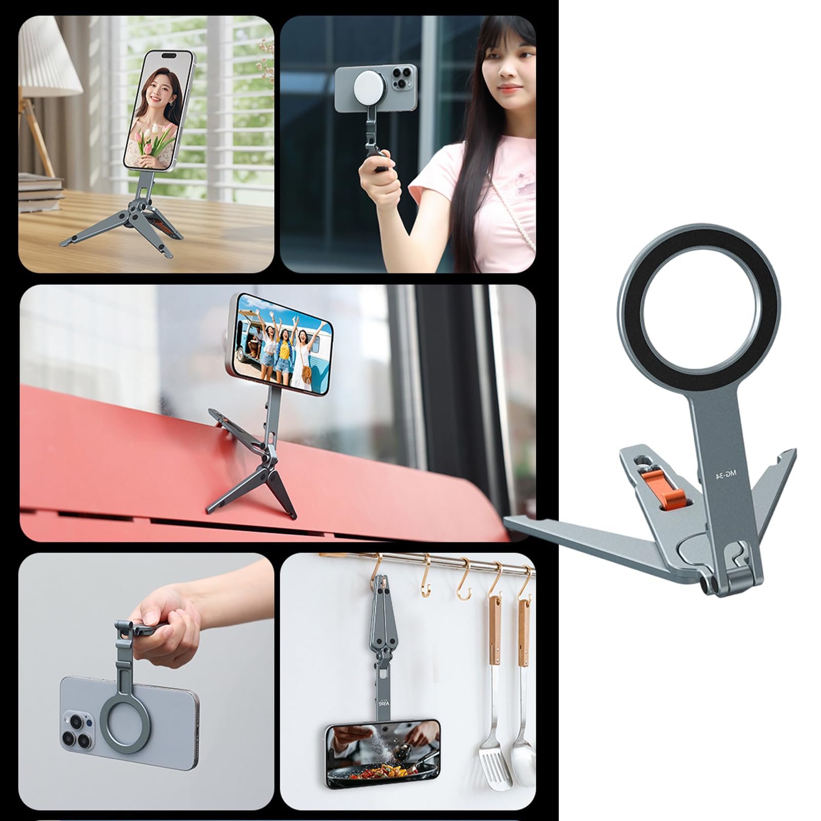 Supporto magnetico per telefono con doppia scarpa fredda