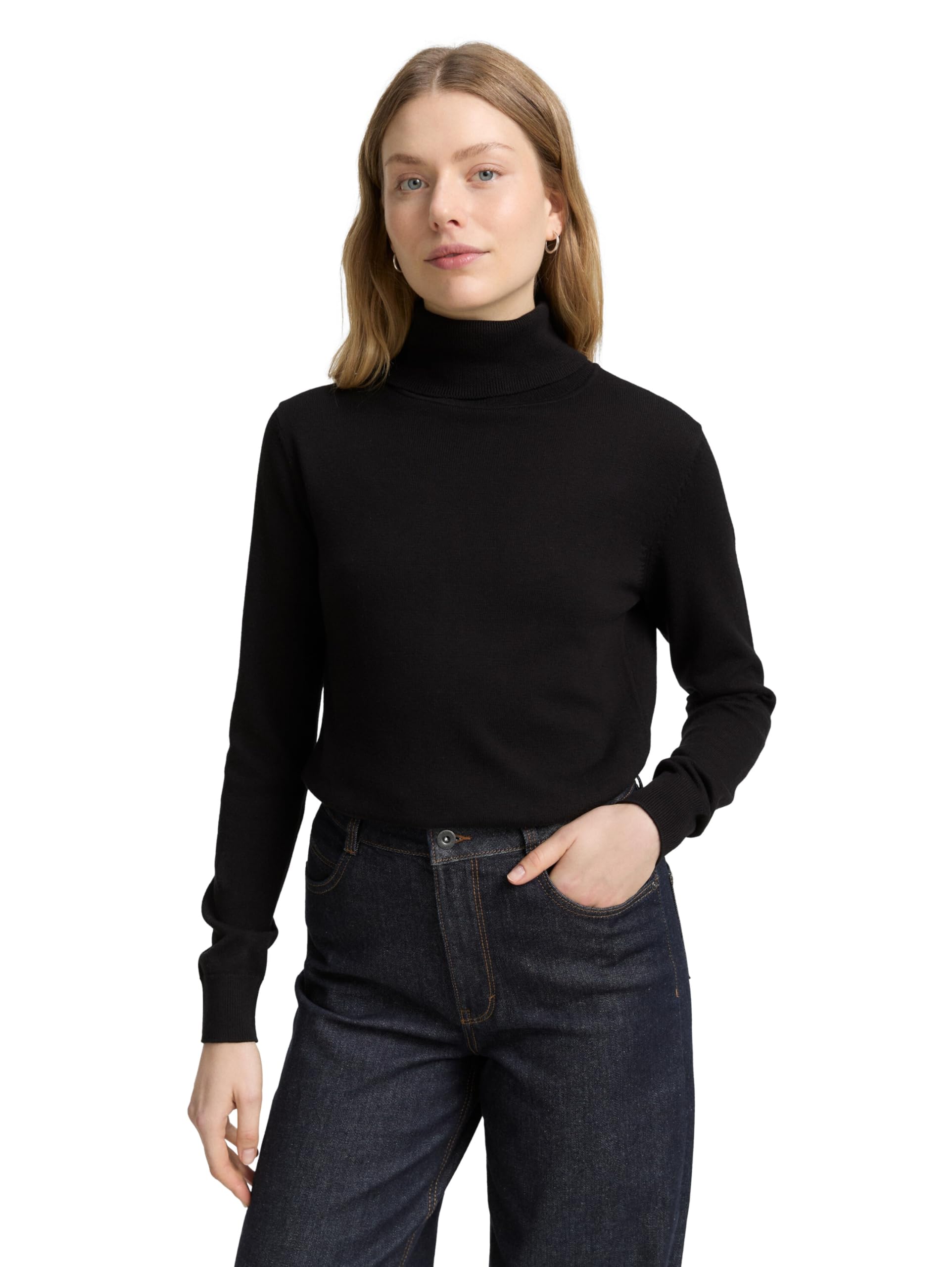 Tom Tailor Damen 1047675 Basic Rollkragenpullover (1er Pack)