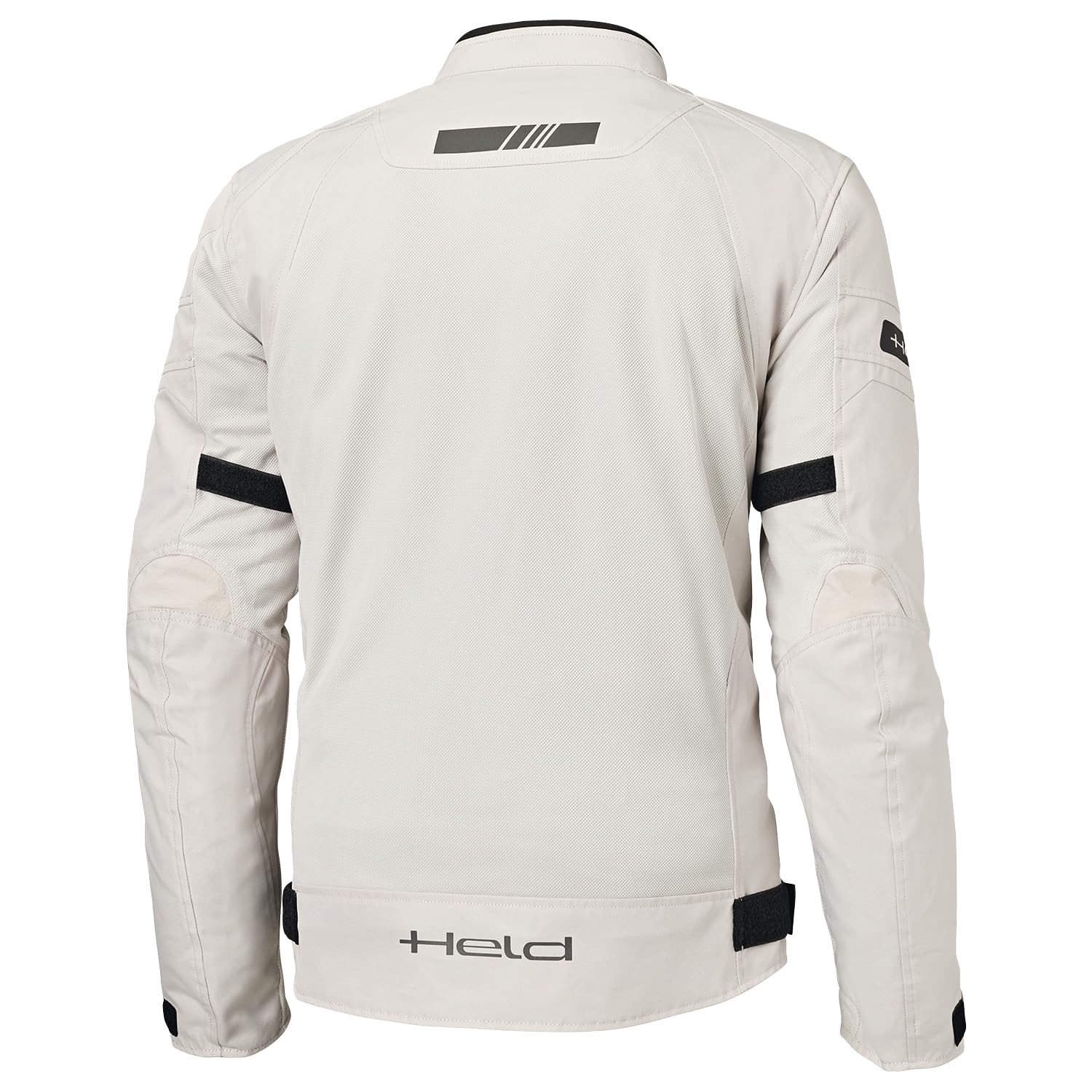 Held Tropic 4 Top Sommer Motorrad Jacke Herren - Sportliche und Luftige Mesh Sommerjacke - Leichte Motorradjacke mit Protektoren D3o Ghost Level 1 - CE Schutzklasse A, Grau, Größe XL | CE-Protektoren