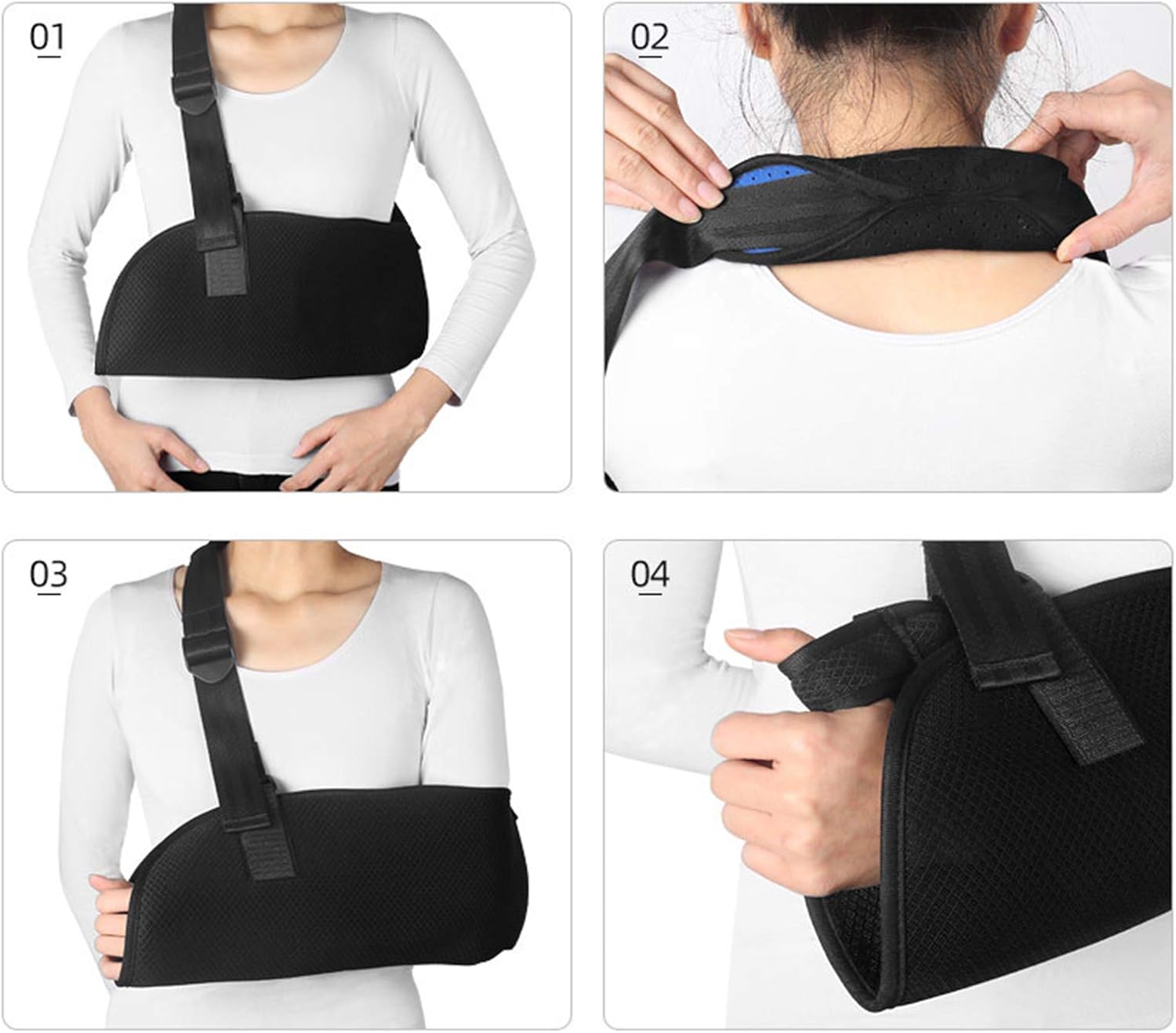Arm Sling with Thumb and Shoulder Sling, Medical Sling Immobilizer Elbow Arm Support, Breathable and Lightweight Immobilizer for Shoulder Injury, Available for Womend Men,