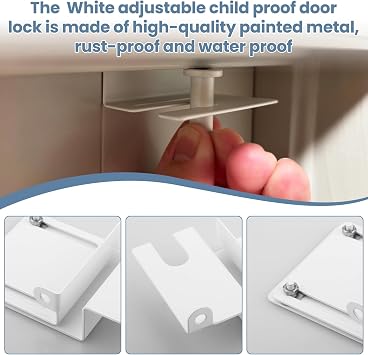 Adjustable Child Safety Door Top Lock for Interior Exterior Doors