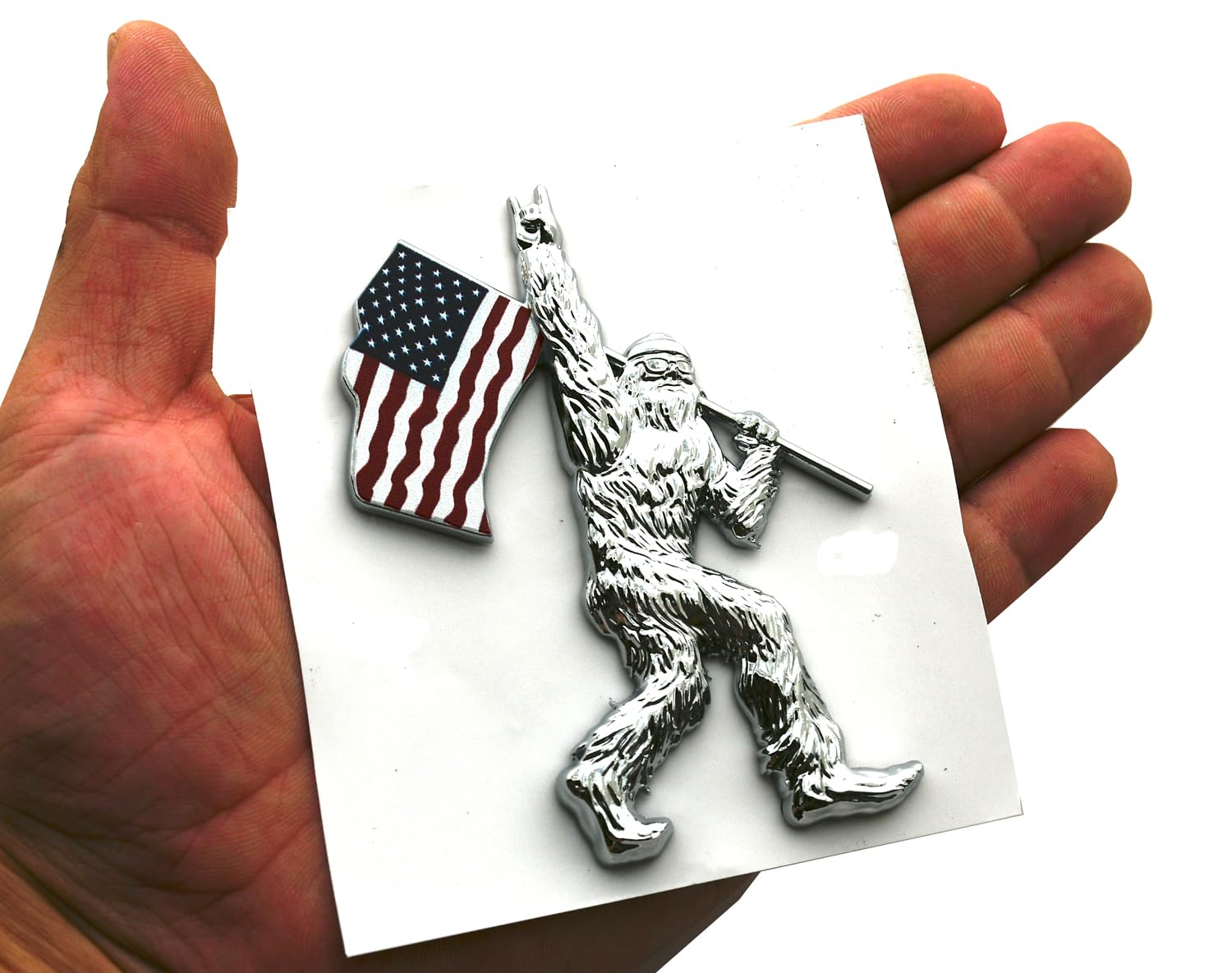 Emblema Sasquatch para coche con acabado cromado resistente y diseño universal 6