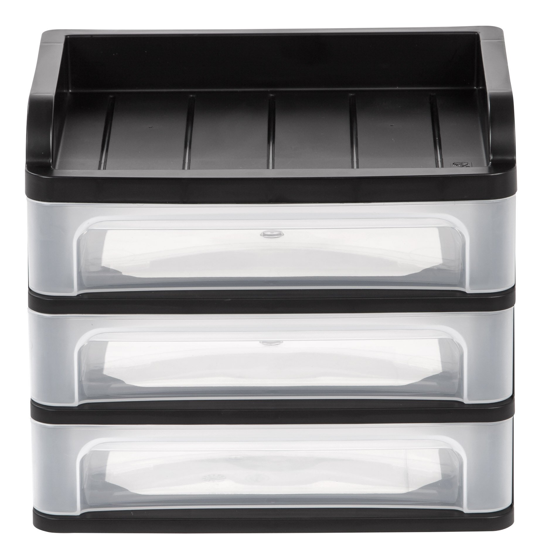 IRIS Small Desktop Drawer System, 1 Pack, Black