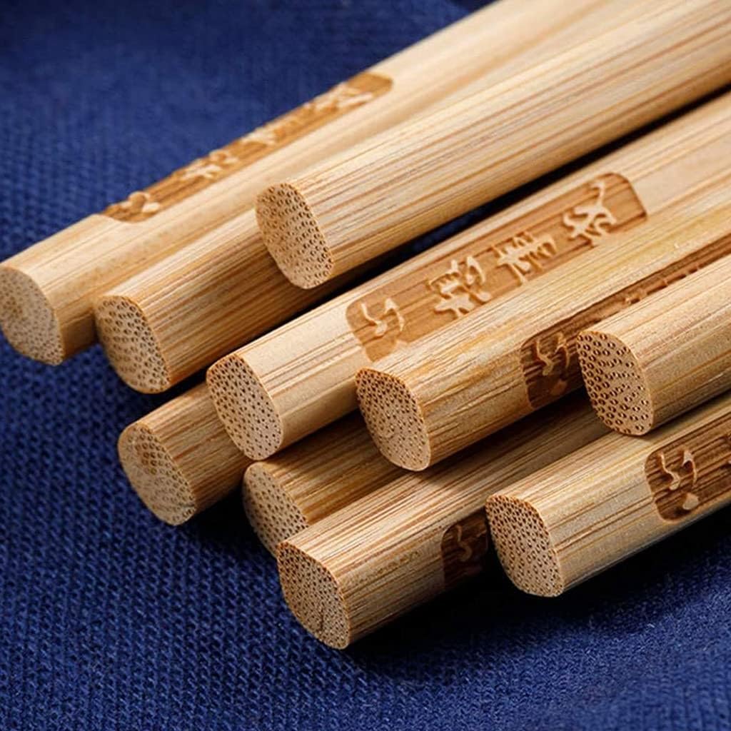 Juego de Palillos Chinos Aptos para lavavajillas, Palillos Chinos con Caja, Juego de Regalo de Palillos Chinos de bambú, 20 Pares de Palillos Chinos de Madera Reutilizables(1)