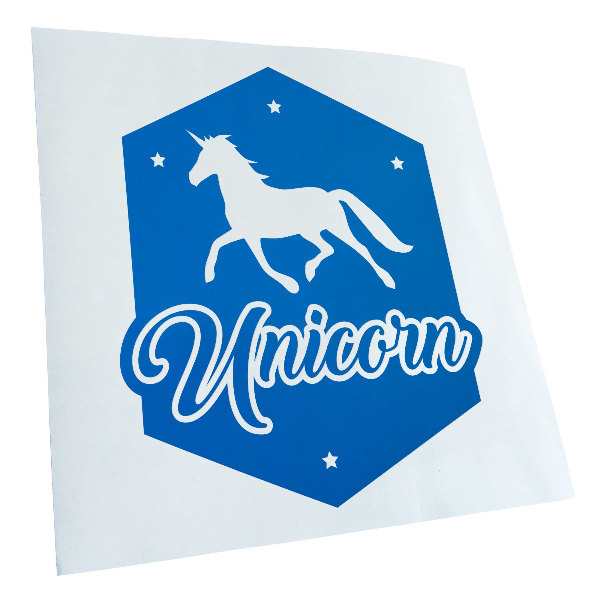 Kiwistar - Car Sticker - Blue - 40 x 33 cm - Unicorn Rainbow Sticker - Rear Window Car Sticker Weatherproof for Car Truck Moped Truck - Sticker Exterior Self-Adhesive Tuning Accessories for Windows