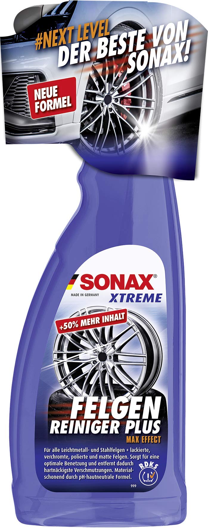 SONAX XTREME Felgenreiniger PLUS (750 ml) effiziente und säurefreie Reinigung aller Leichtmetall- und Stahlfelgen & InsektenStar (750 ml) entfernt schnell und schonend selbst Insektenverschmutzungen