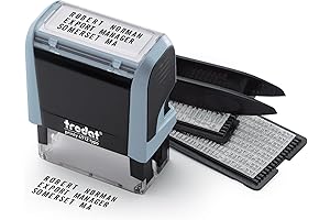 Printy 4.0 4912/SS Pocket Stamp, Pastel Blue with Black Pad