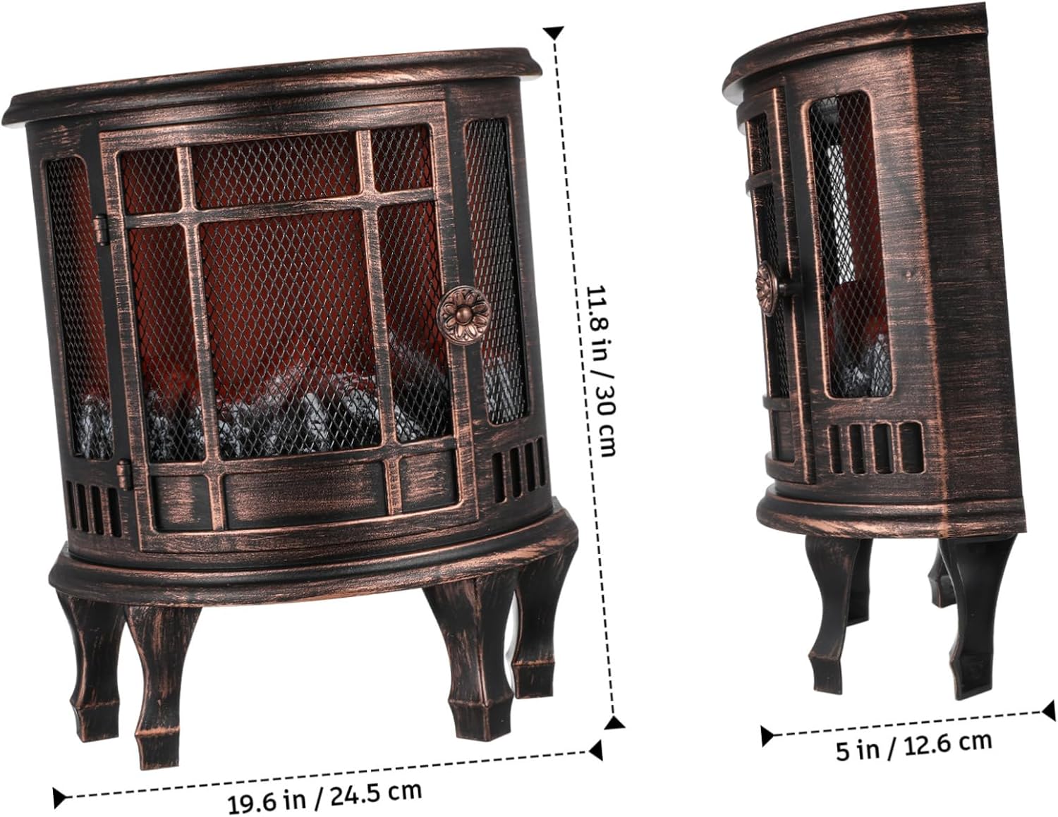 1pc Decorative Fireplace Adornment Lamp Creative Retro Design for Living and Home Decoration Battery Not Included