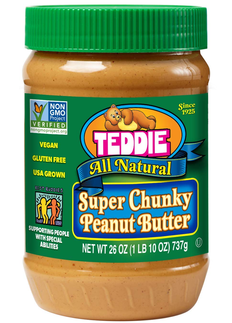 All Natural Peanut Butter, Super Chunky, 26Ounce Jar