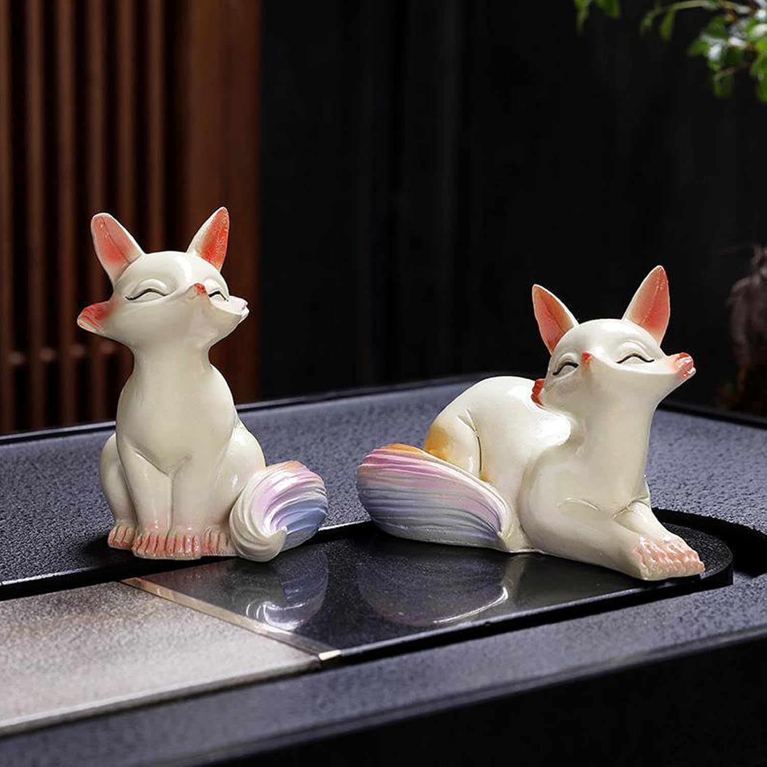 2Pcs Fox Resin Molds, 3D Animal Silicone Epoxy Moulds, Lifelike Large Animal Silicone Mold for Resin Casting, DIY Craft, Home Office Cabinets Wall Desktop Decor