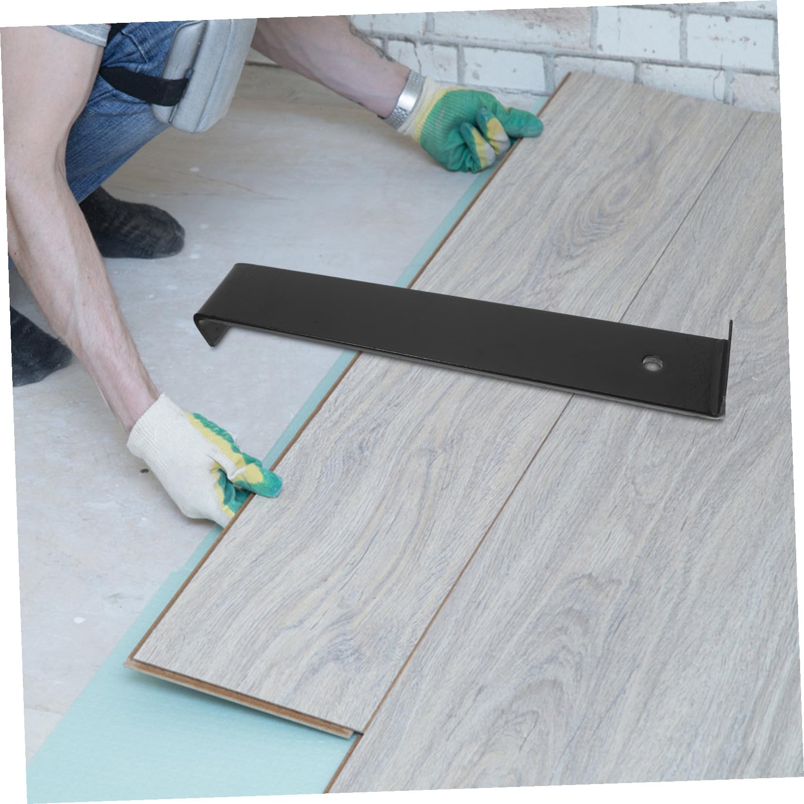 Strumento di Installazione per Parquet e Laminato 32cm Nero | Acciaio al Manganese, per Posa e Riparazione del Pavimento, Design Ergonomico per Installatori