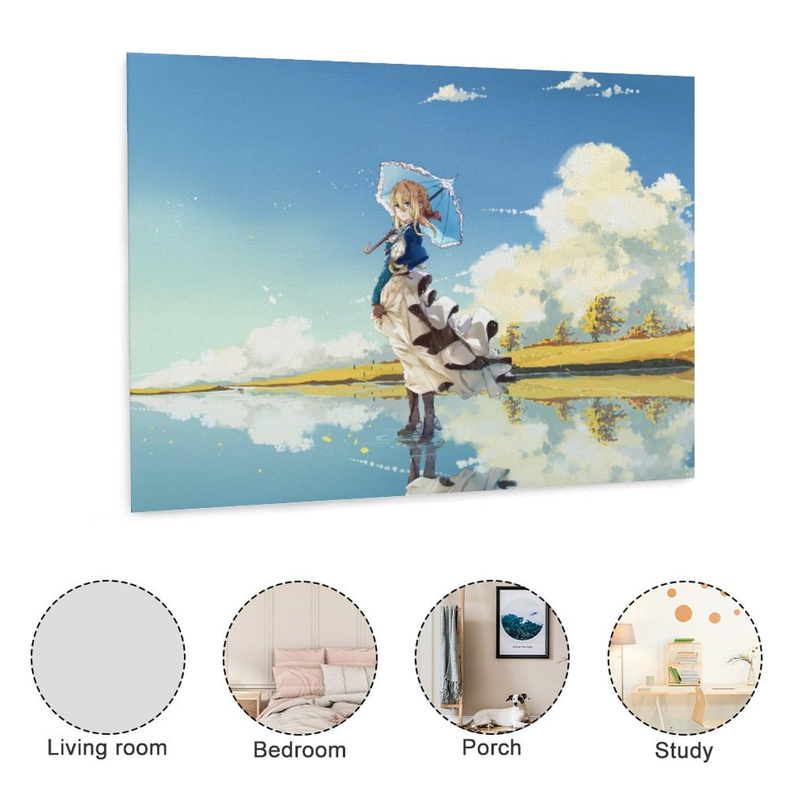 Amazon.co.jp: ヴァイオレットエヴァーガーデン イラスト 掛け絵