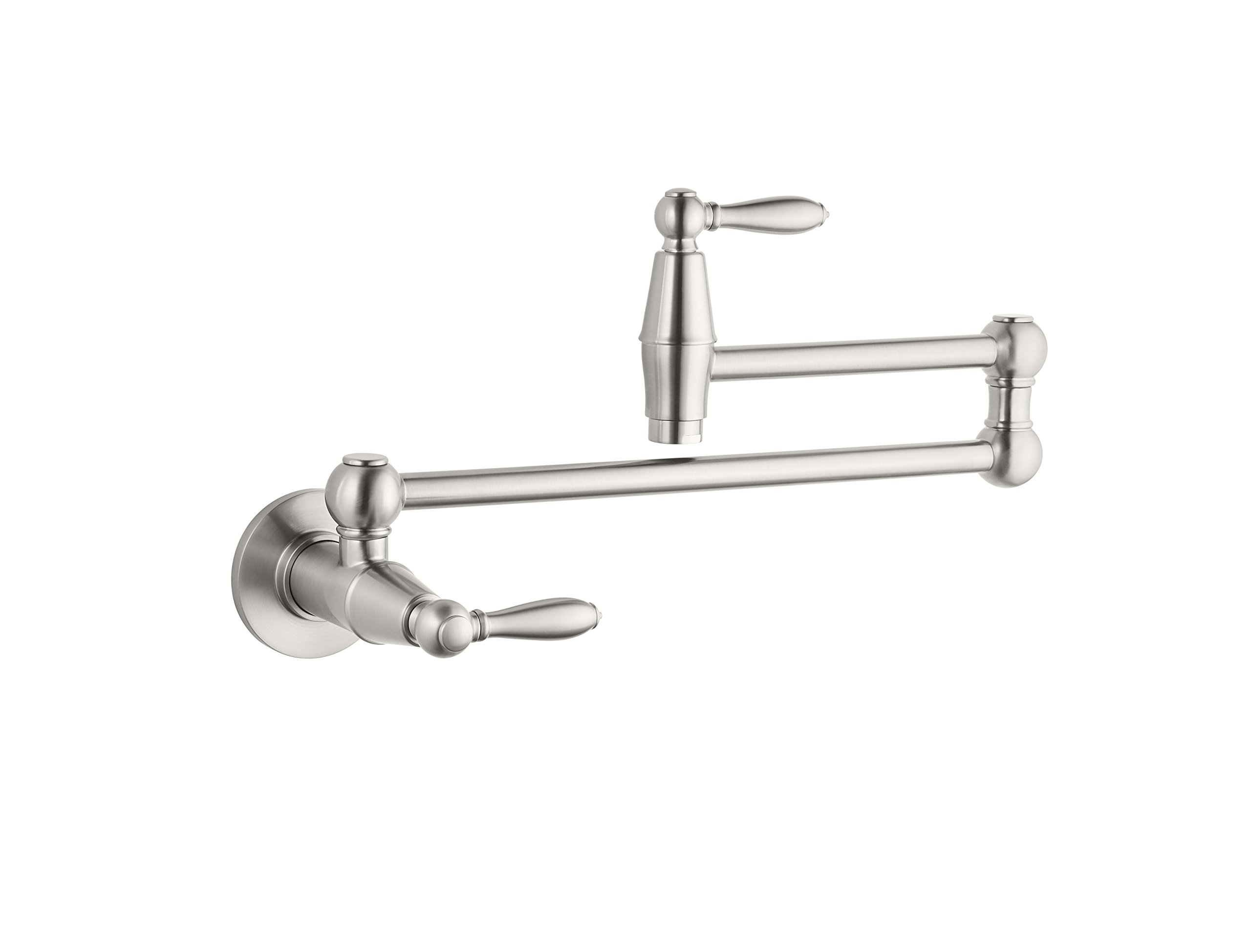 Pfister Port Haven Pot Filler Faucet, Wall Mounted Kitchen Faucet, Stainless Steel GT533TDS