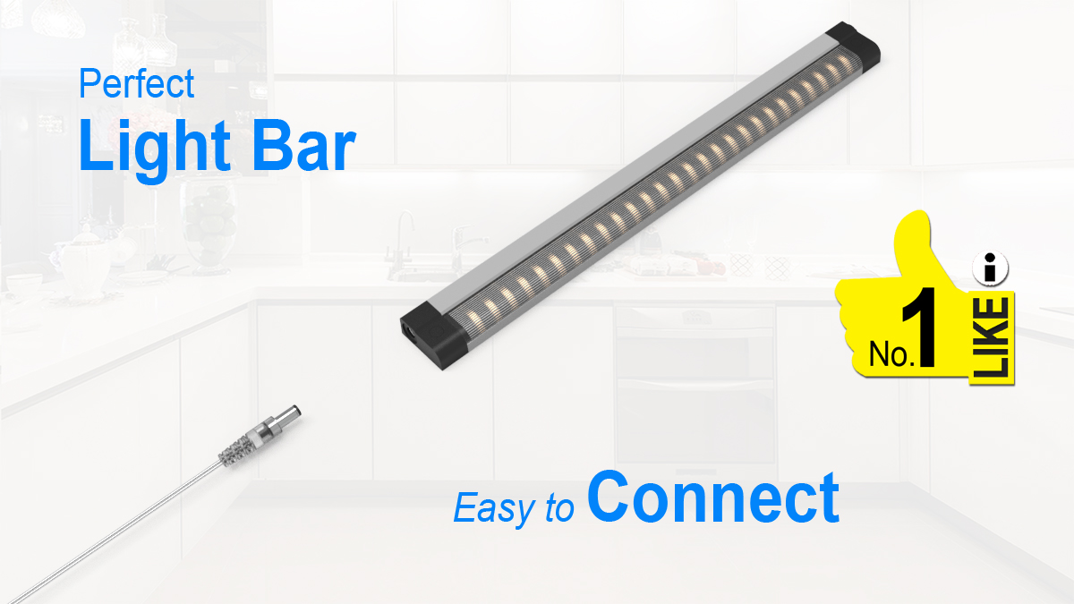 Image of EBD LED Display Cabinet Lighting 4-Way 1.2m / 48 inch Splitter Parallel Connection Shelf Lights Touch Bookcase Lighting 4 Panels Counter Light Bar Energy 1800 Lm 3000K for Kitchen Pantry Garage Closet