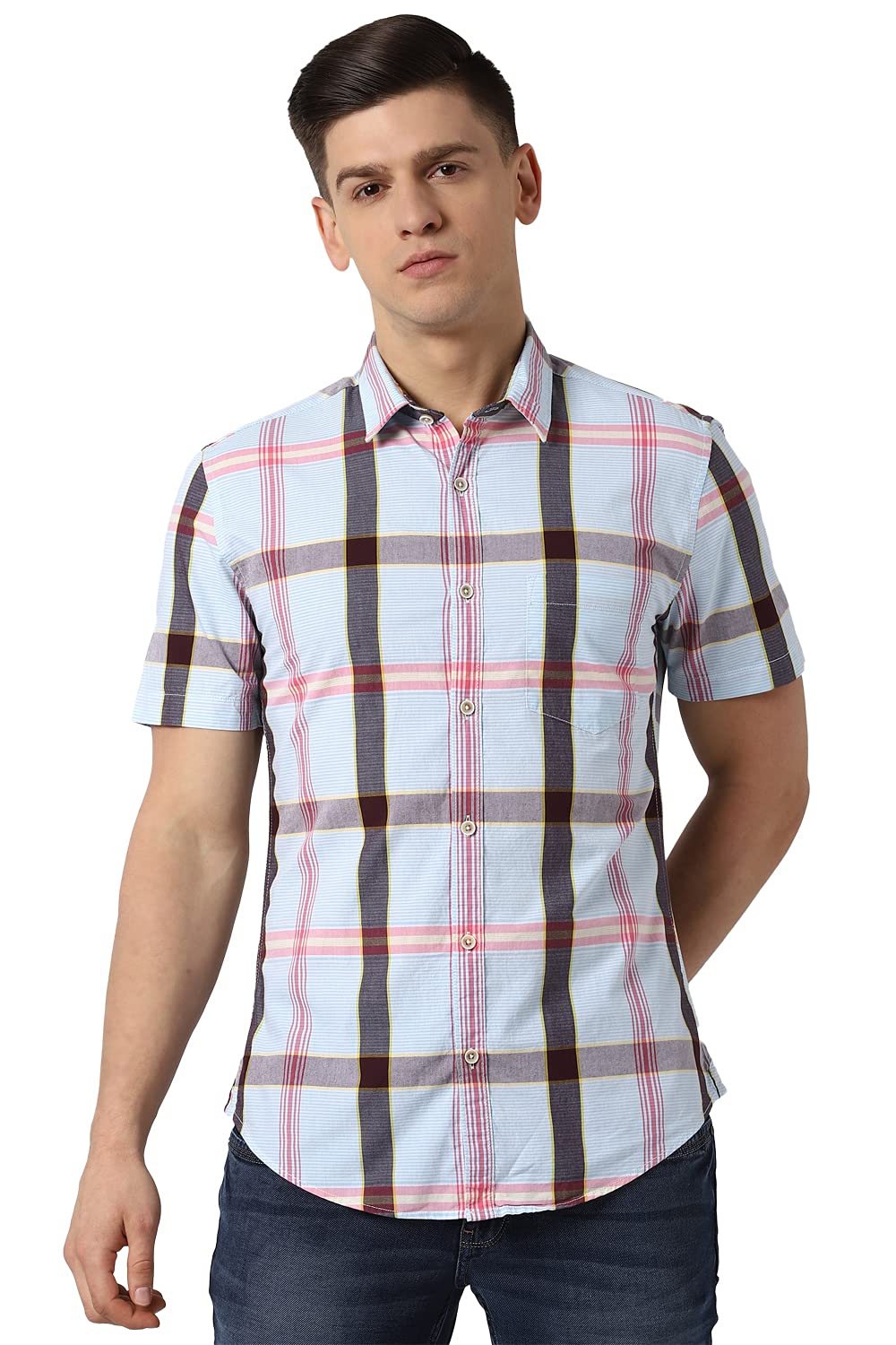 Peter England Men's Slim Fit Shirt