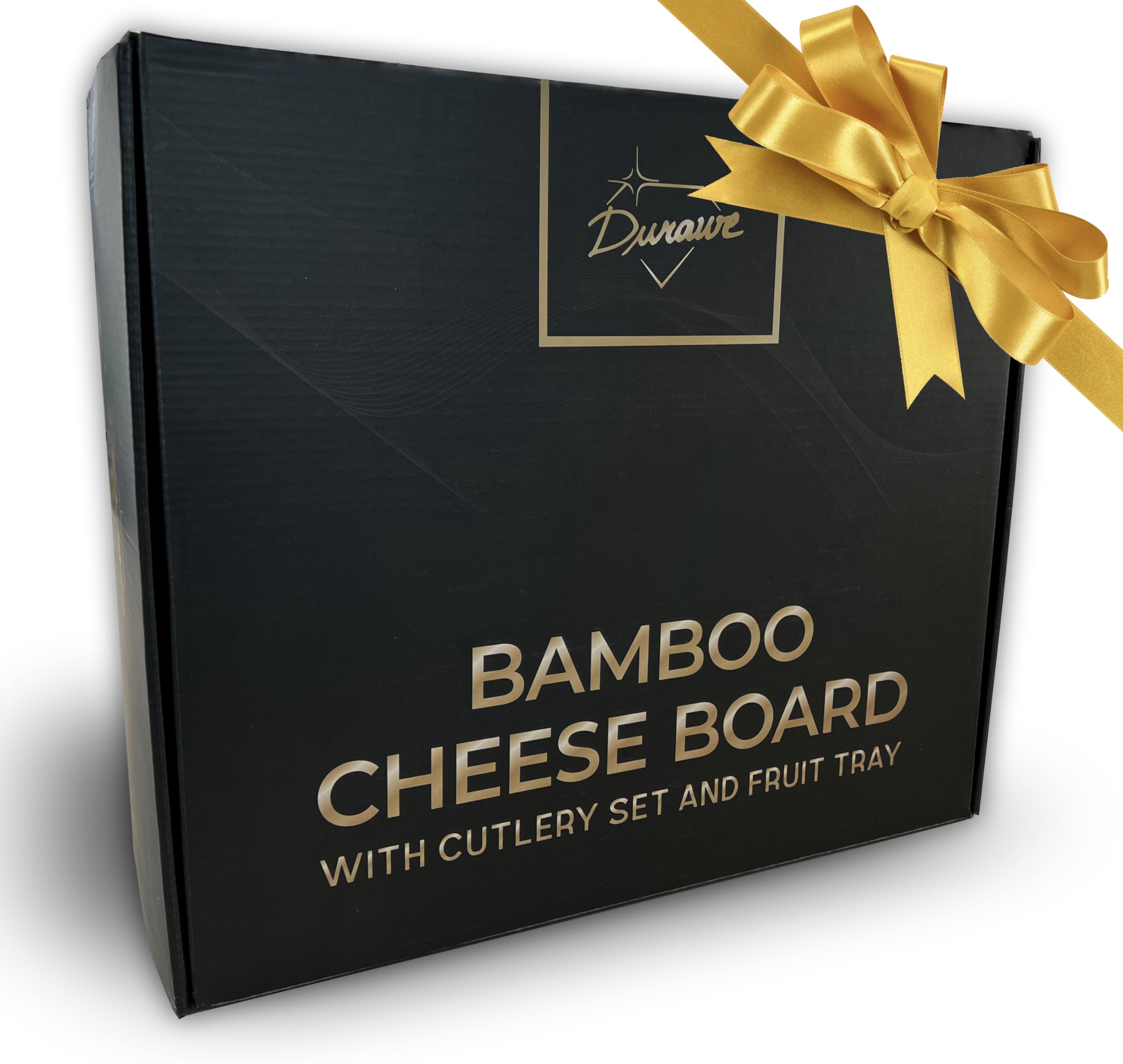 Plateau à Fromage en Bambou, Set de Couteaux, Bols en Céramique et Ouvre-vin - Plateau Charcuterie Bois, Choix Parfait pour Gourmets, Cadeaux d'anniversaire, Cadeaux de Noël pour Femmes, Très Grand