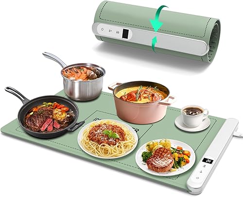 Ugrade - Tapete de calentamiento de superficie completa de grafeno, calentamiento rápido de 500 W, temperatura ajustable, silicona de grado