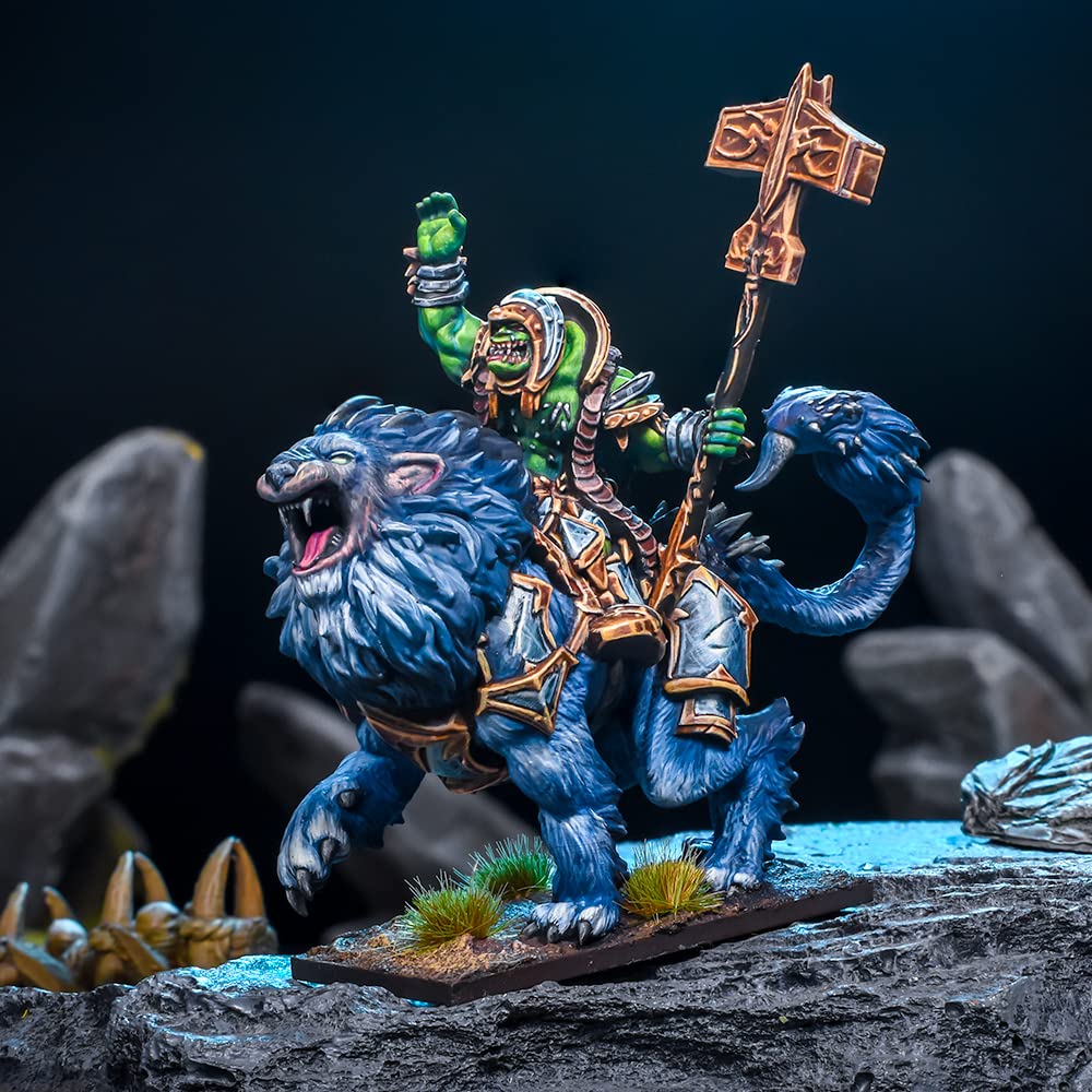 Mantic Games - Kings of War - Riftforged Orc Stormcaller on Manticore