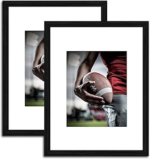 Emeyart 12x16 Picture Frames - Black Picture Frames to Display Photo 8x10 with Mat or 12x16 Poster Without Mat for Living Room and Office Wall Decor-2 Pack - coolthings.us