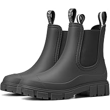 HISEA Womens Chelsea Rain Boots Waterproof Ankle Garden Shoes