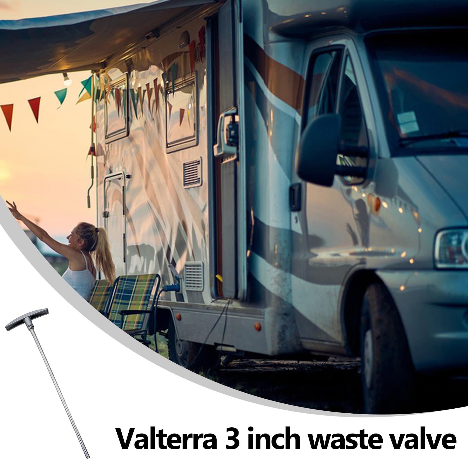 Varilla de extensión de válvula de alcantarillado para RV - Tubo de manija de tanque, varilla de reemplazo de válvula de desechos de 9 pulgadas para RV | Tubo de extensión conveniente para el