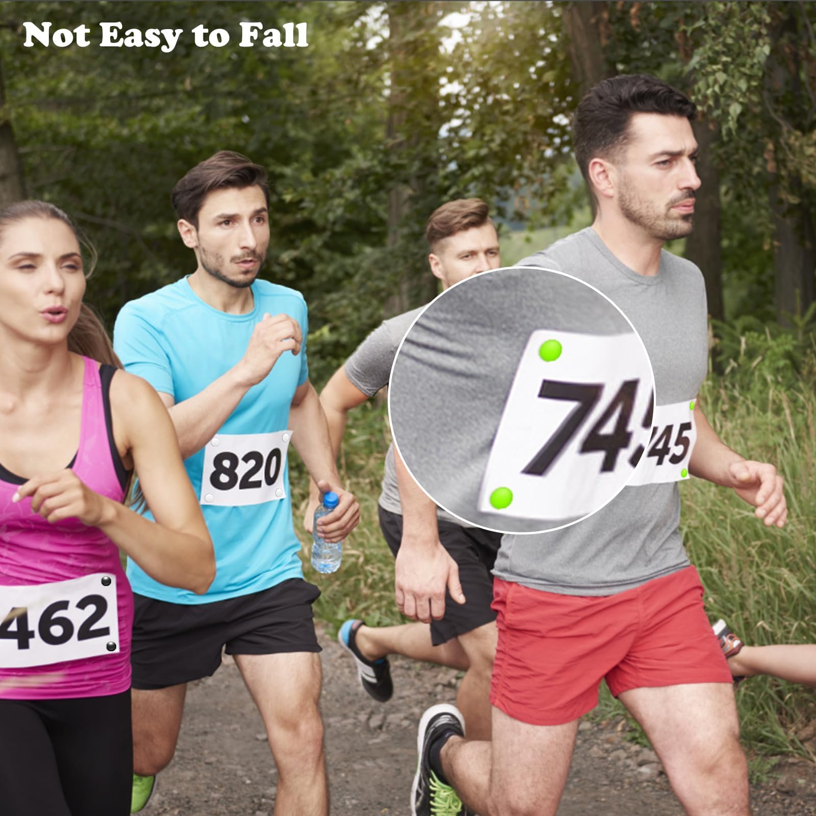 Lot de 12 clips pour dossard de course marathon, porte-numéro, aimants