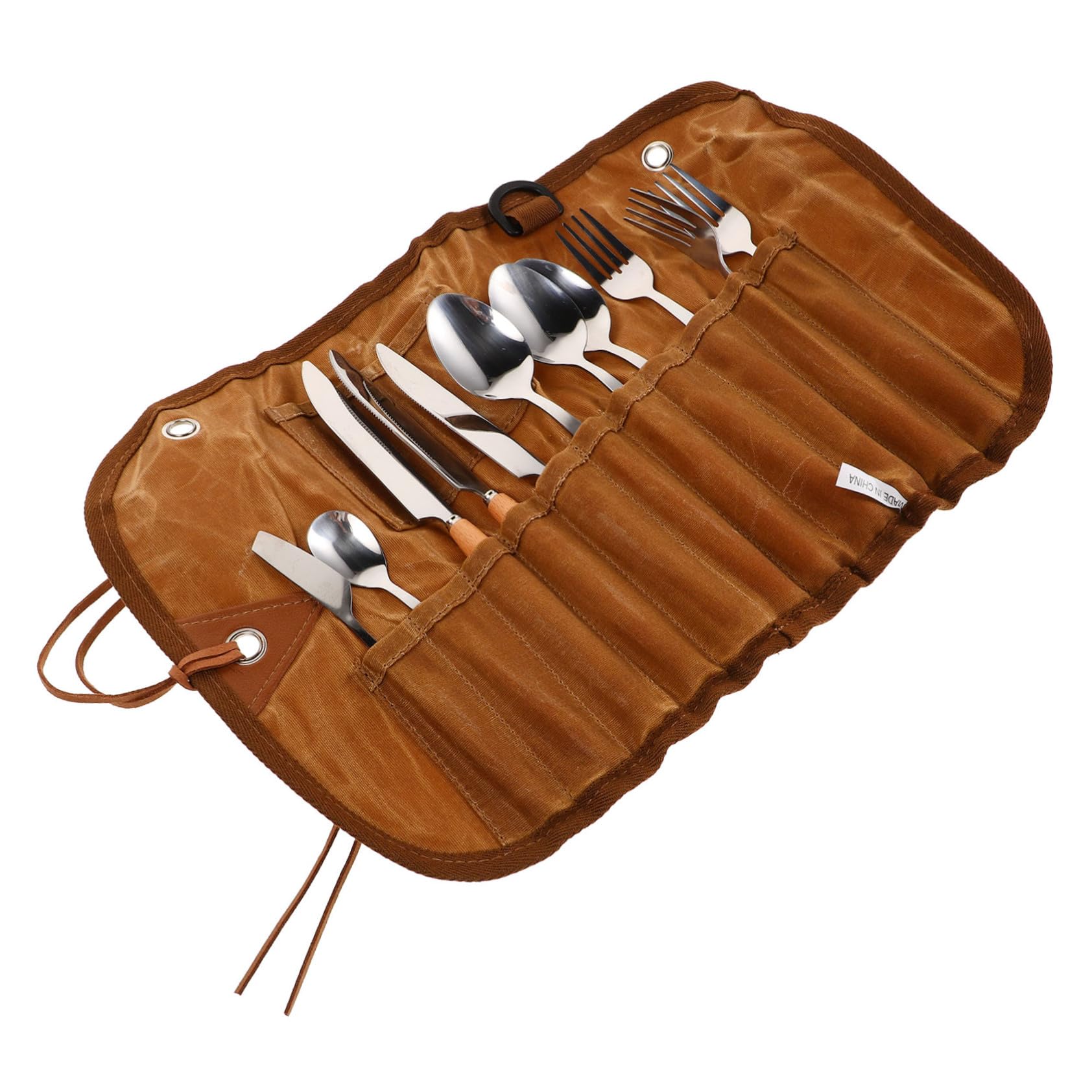 YARNOW Cubiertos Camping Kit Utensilios Portátiles Vajilla Acampada Accesorio