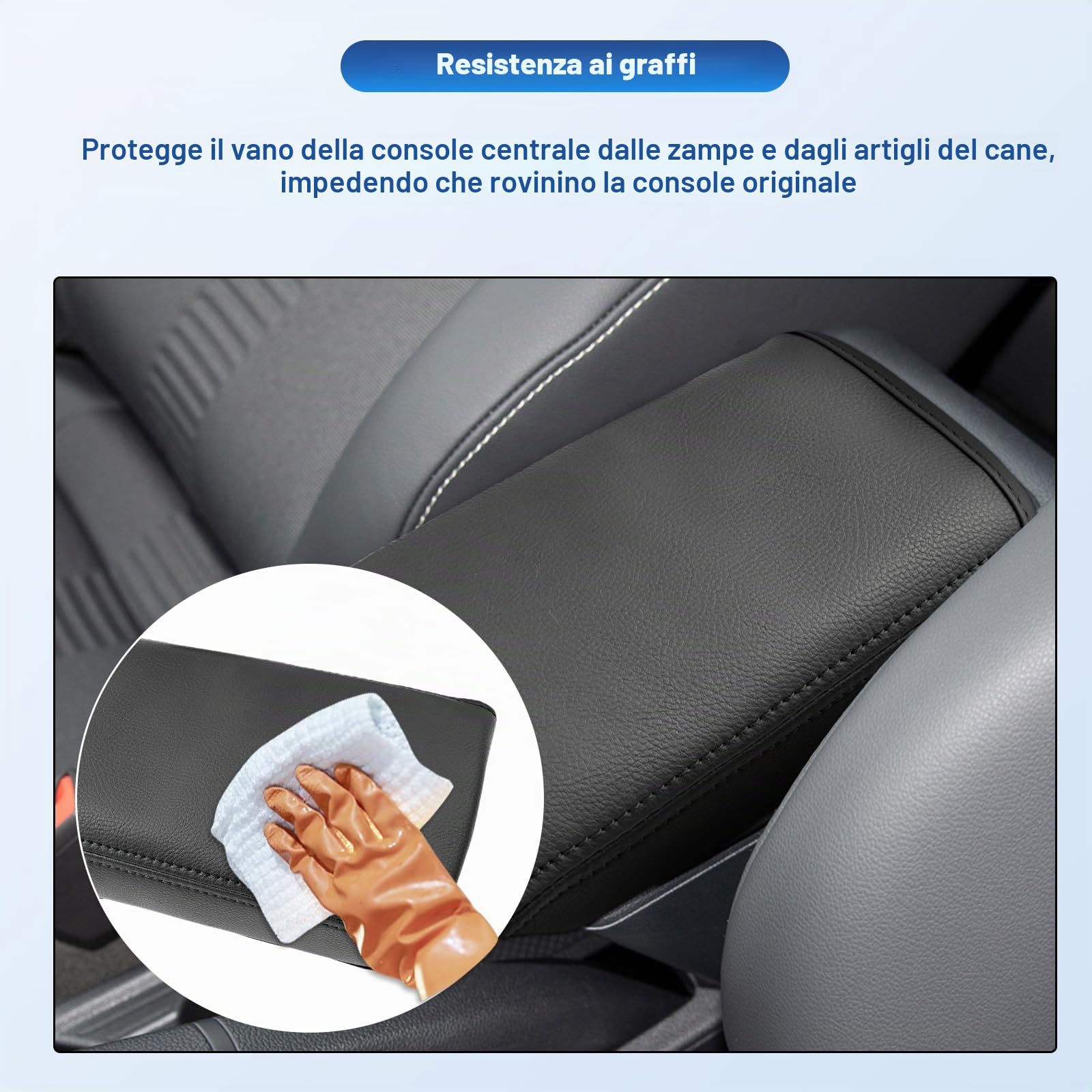 CDEFG Compatibile con VW Polo MK6 AW1 2018-2024 2025 Taigo Copertura per Bracciolo Coperchio di Protezione della Scatola per Parti Console Centrale Guscio Antigraffio Auto Polo AW Accessori
