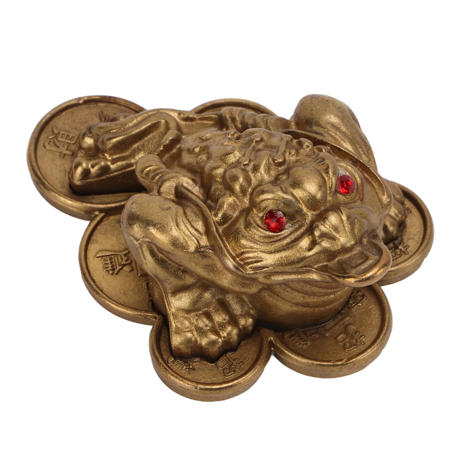 il vento e l'acqua, la rana ricca, Statua Rana dei Soldi Portafortuna, Statua con Moneta Rana Cinese Dorata Attirare Ricchezza e Buona Fortuna Feng Shui Rospo Decorazione for L'Home Office Arredamento