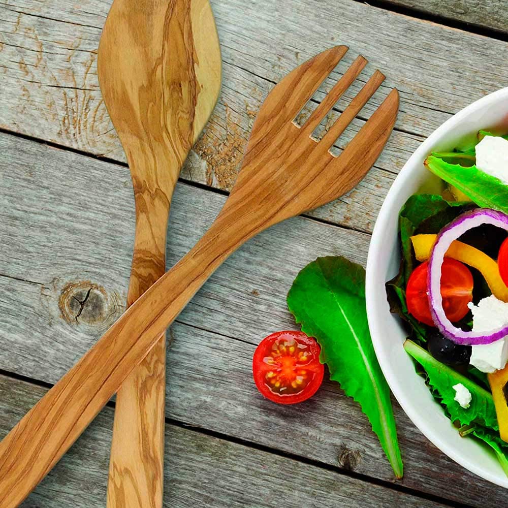 Amazon.com | Eddington Italian Olive Wood Salad Server