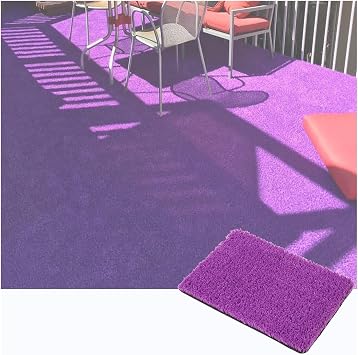 Artificial Grass for Dogs Outdoor Turf, High-Density Realistic Synthetic Grass Mat, Astroturf Mat for Patio Backyard Garden Balcony Purple,31x59in