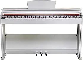 VEDO Piano digital de 88 teclas, piano digital com teclas pesadas, equipado com teclas pesadas de tamanho normal, três pedais, kit para iniciantes com suporte para móveis, tampa deslizante as teclas