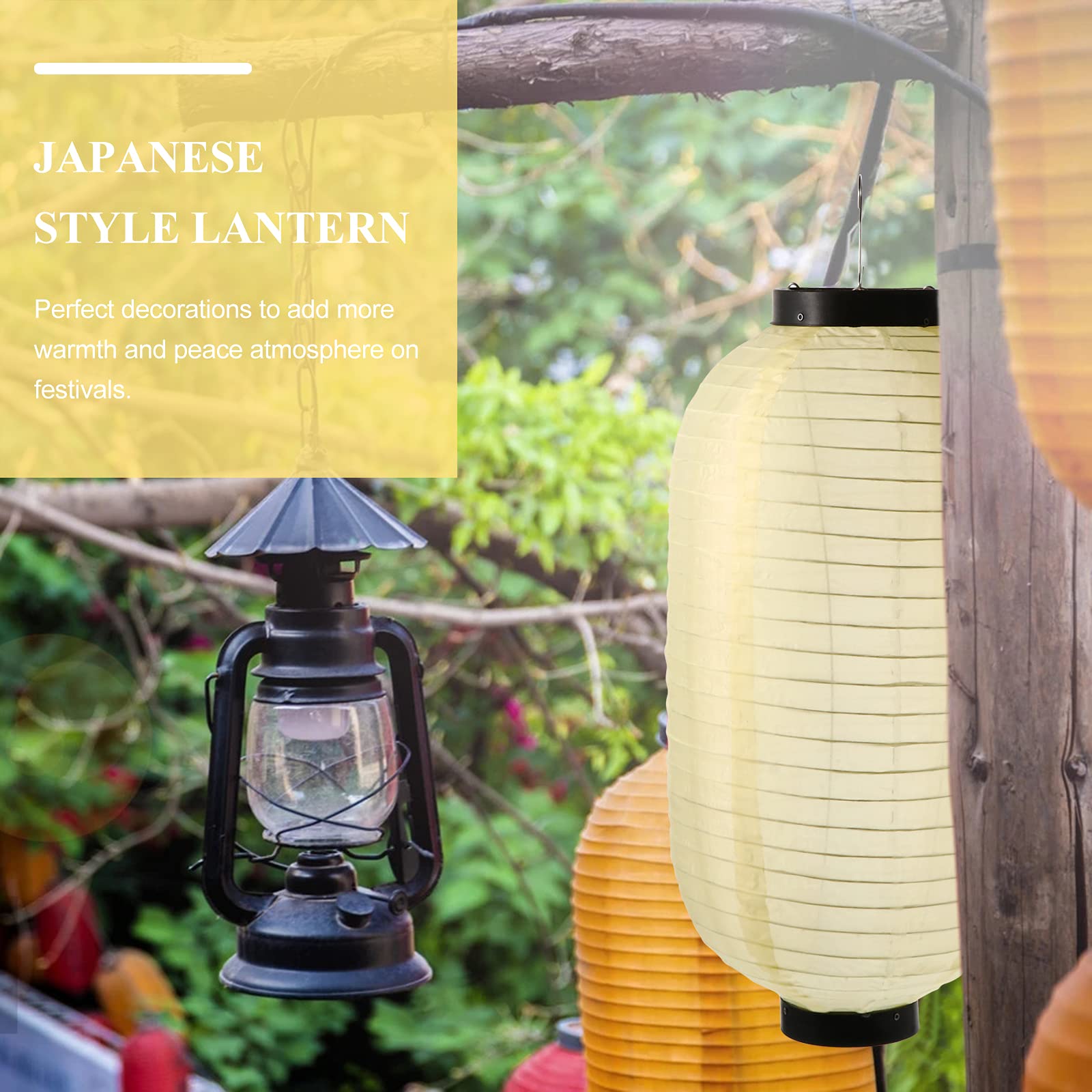 2 linternas japonesas de Seda linternas de jardín japonesas Tradicionales japonesas Linterna Plegable lámpara Colgante Japonesa Linterna Colgante Barra de araña Estilo Chino