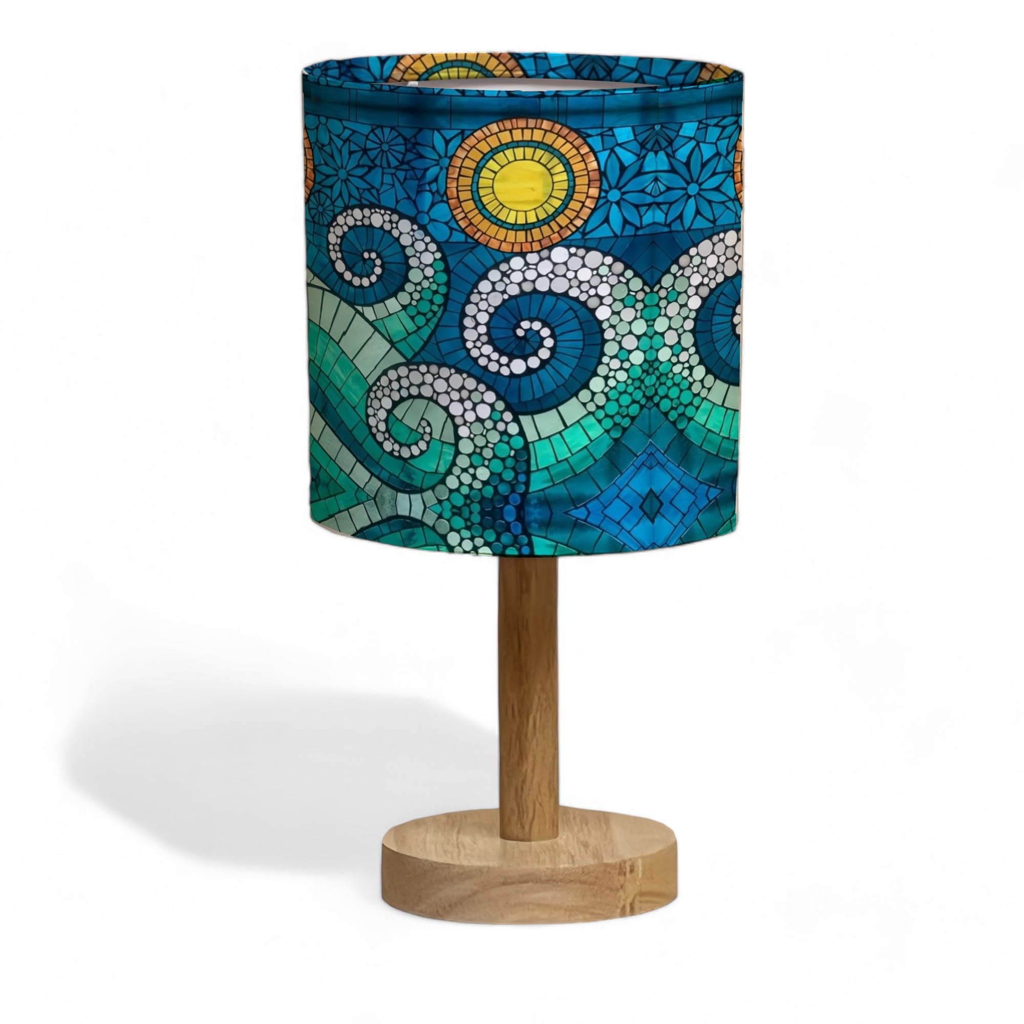Bellaluma LAMPARITAS Mesita Noche Lampara Mesita Noche Lampara Mesa Candeeiro Mesa de Cabeceira Lamparas de Mesita de Noche Lampara Dormitorio Lampara Sobremesa Lampara (Ocean Wave, 1 unidad)