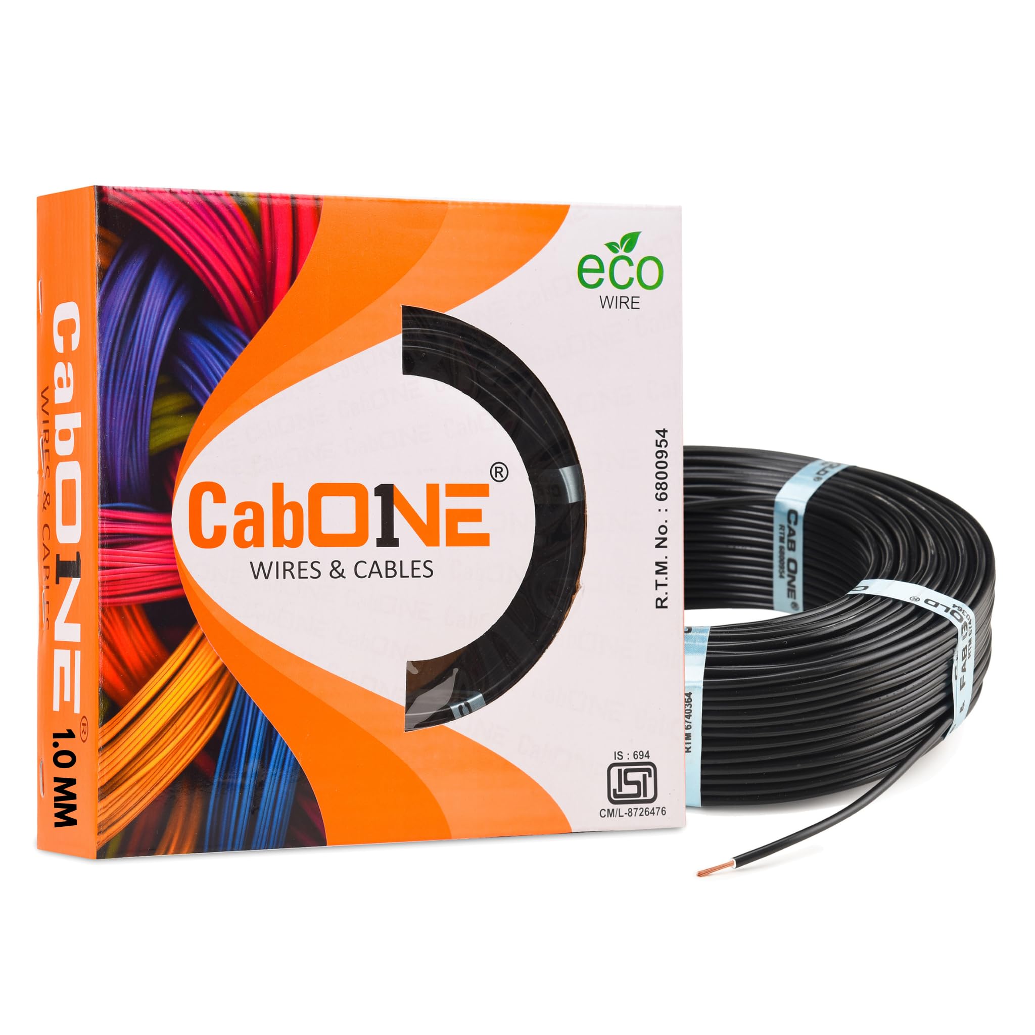 CabONE Lite 1.0 Sq mm Electrical Wire - 90m Blue Single Core CCA Copper Wire | Fire Retardant PVC Insulation for Domestic Wiring Red — Amazon image 14