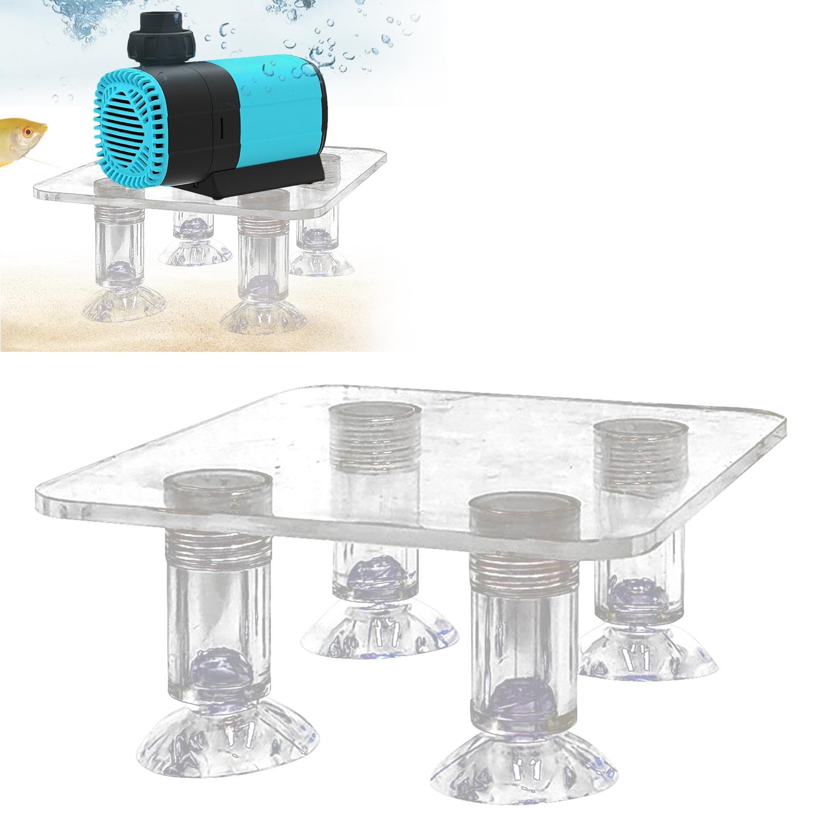 Aquarium Water Pump Holder, Aquarium Pump Holder - Stable Water Pump Holder, Water Pump Booster, Aquarium Pump Holder Prevents Grains for Aquarium Ponds