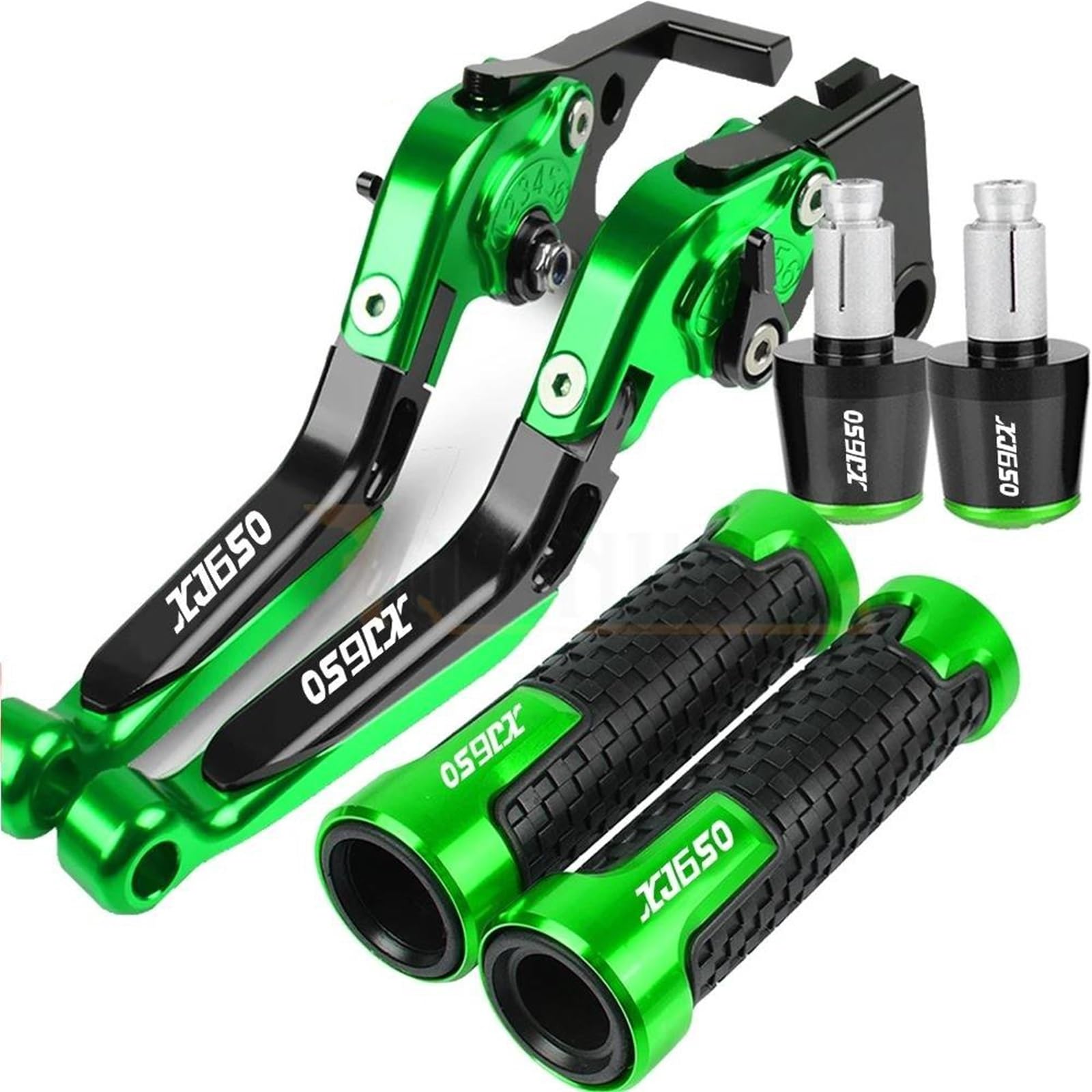 Tgvselpj Green Motorcycle Part Motorcycle Brake Clutch Levers Handlebar Handle Bar Hand Grips Ends For Y-Amaha Xj650 Xj 650 Xj-650 1980-1985(Green)