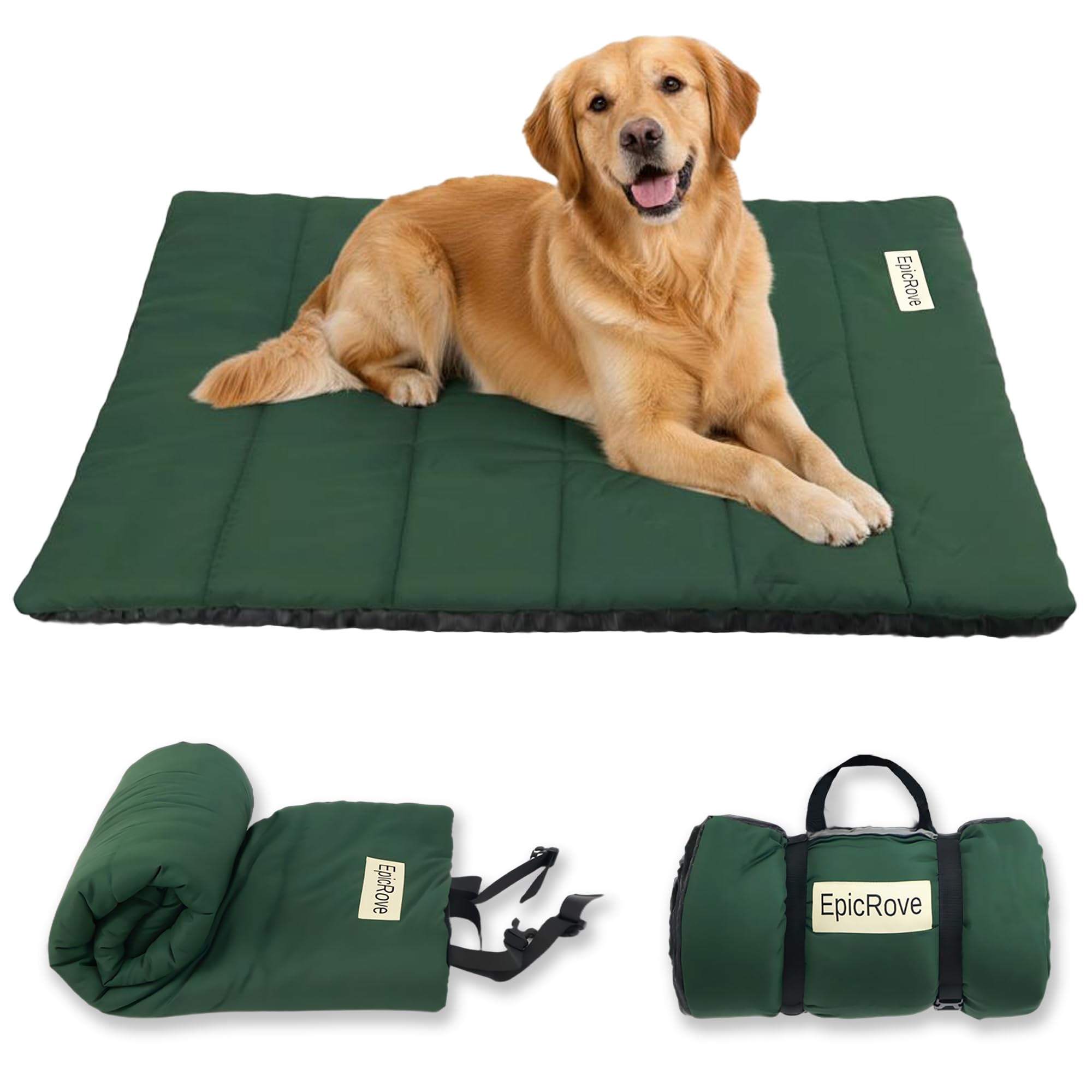 EpicRove Dog Blanket for Travelling Waterproof - Non-Slip Dog Mat 110 x 68 cm, Washable Dog Bed - Outdoor, Travel & Car Boot Comfort Cushion for Dogs & Cats (Green) — image 1