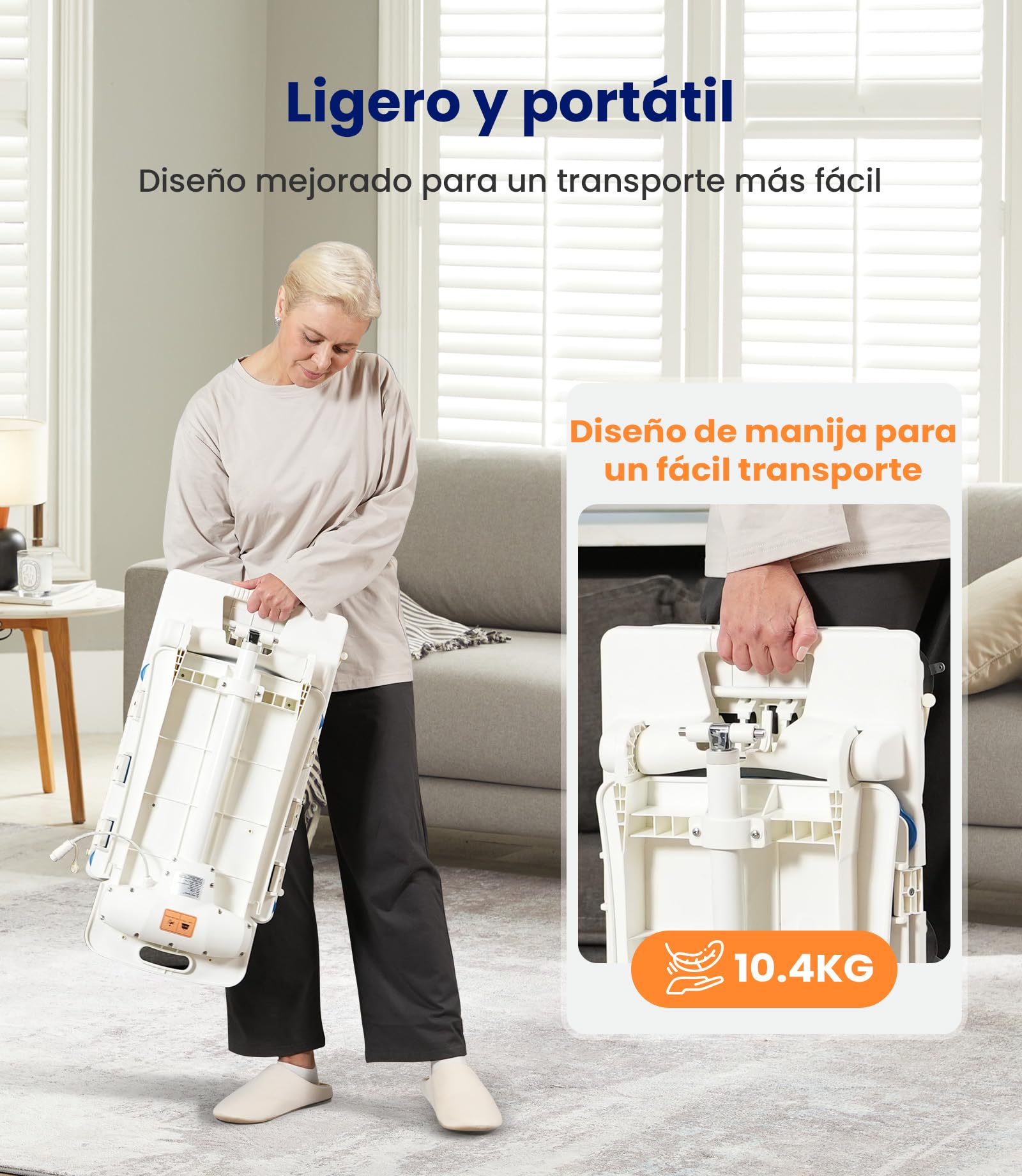 VOCIC Asientos de elevación eléctricos – Silla elevadora Multifuncional, Ajustable hasta 48 cm, Ayuda para levantarse del Suelo, Soporte hasta 136 kg, Ideal para Personas Mayores
