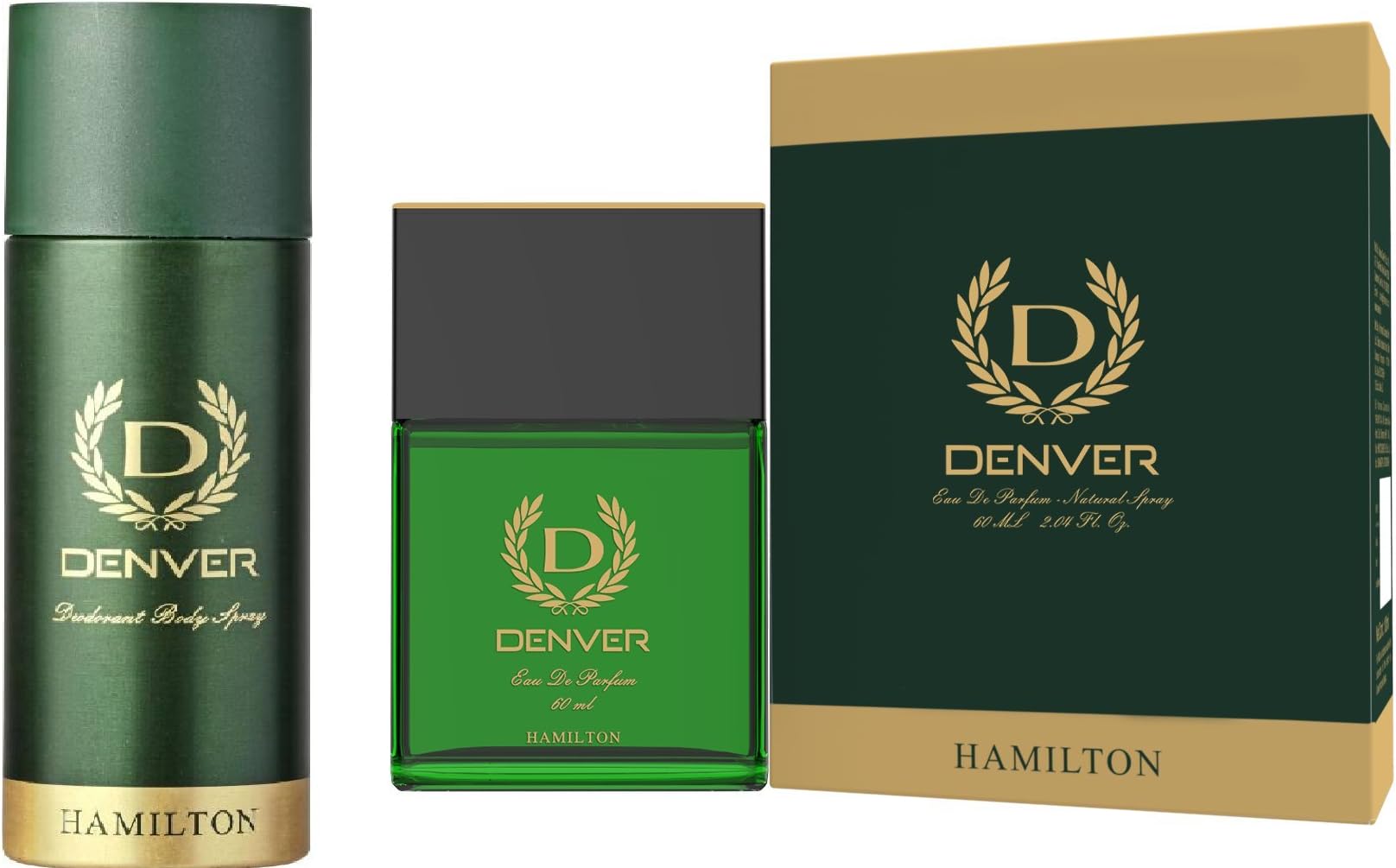Denver Hamilton Perfume and Deo Combo Set - 60ml and 165 ml