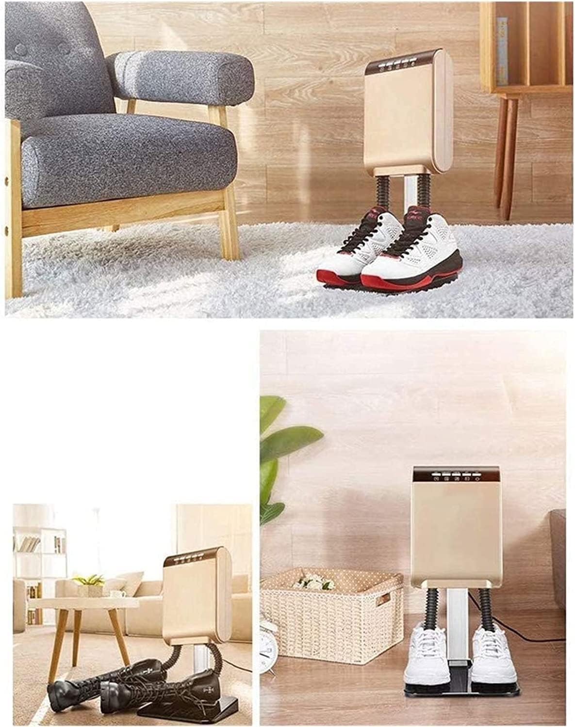 Trocken Höhenverstellbarer Stiefeltrockner für Arbeitsstiefel, elektrischer Schuhtrockner mit 2 ausziehbaren Schläuchen, tragbarer Handschuhtrockner und Stiefelwärmer, schnelles Aufheizen Regen