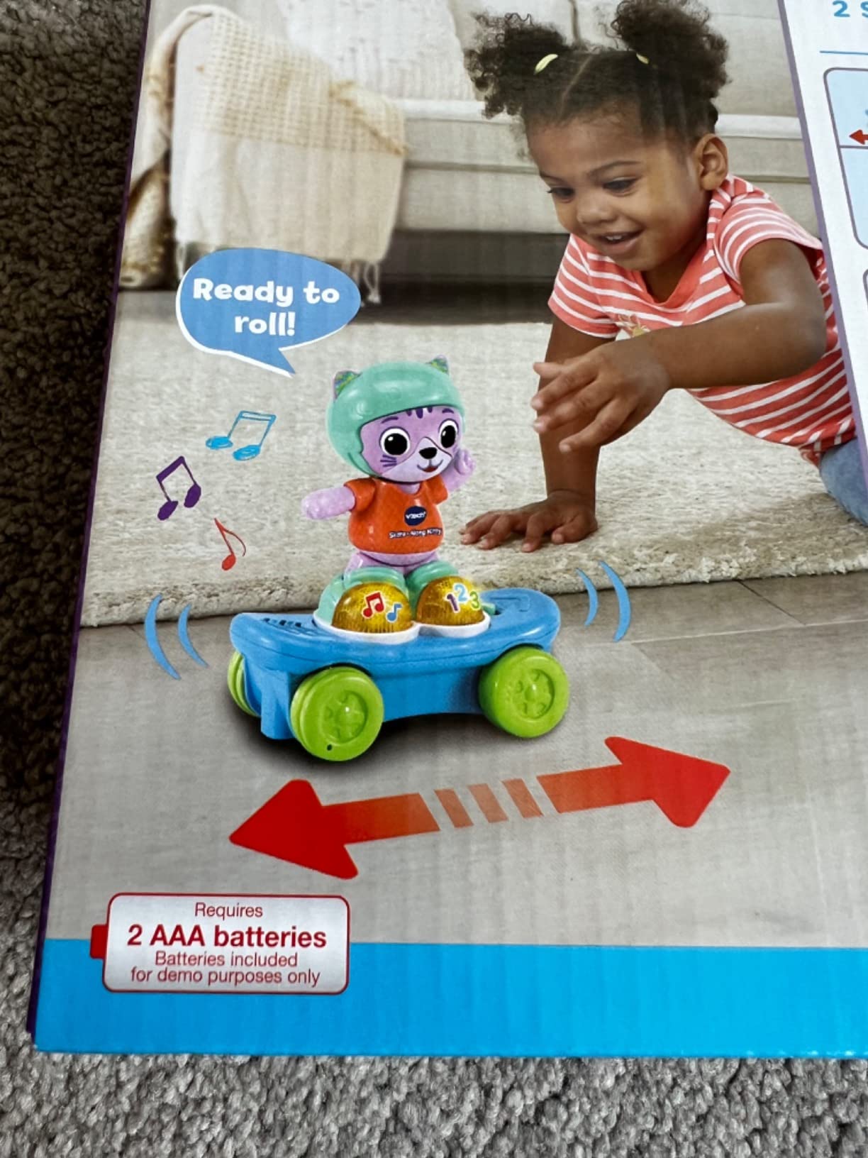 VTech Baby Skate-along Kitty, Interactive Baby Toy with Lights, Numbers