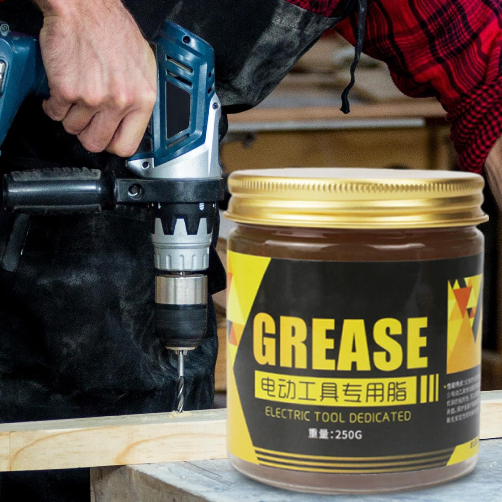 Grasso Per Macchinari | Grasso Per Utensili 250g | Protezione e Lubrificazione Per Componenti Meccanici Industriali Trapani Cuscinetti Auto Ruote Officine Cantieri