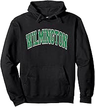 Wilmington Arched Green Text Pullover Hoodie