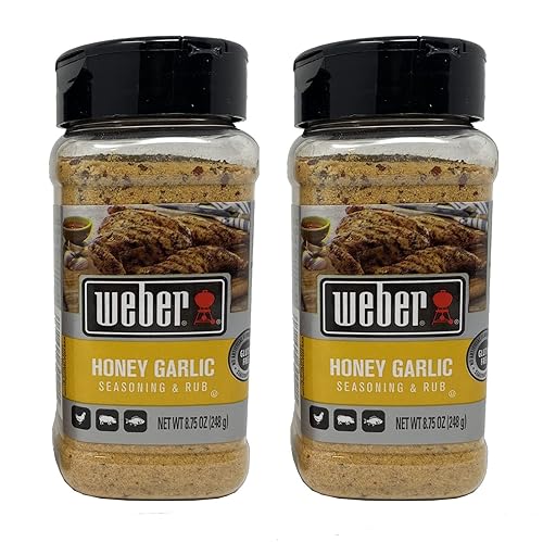 Weber Seasoning Weber Honey - Condimento de ajo de 9 onzas (paquete de 2)