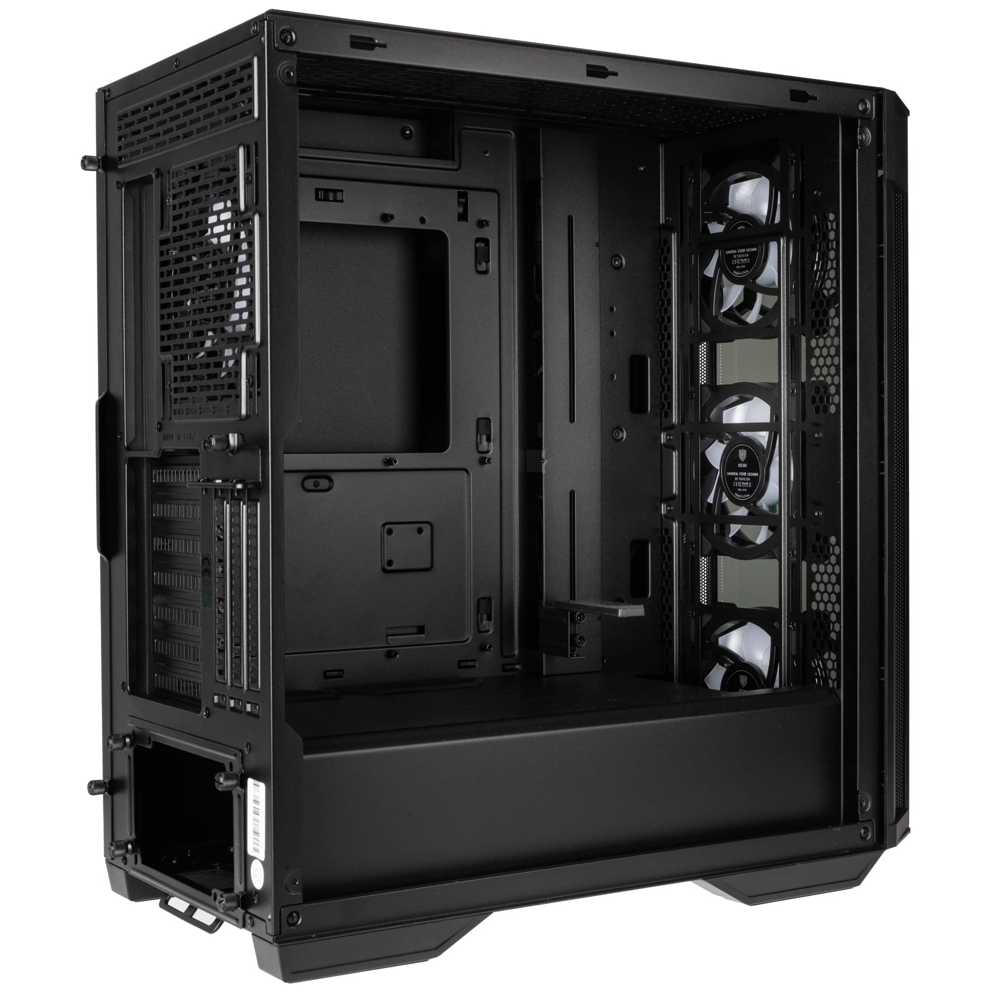 KOLINK Observatory Z ARGB E-ATX Midi-Tower - Caja de Ordenador con 4 Ventiladores ARGB preinstalados, Caja de PC para refrigeración AIO, Carcasa de PC de Cristal RGB (Z Negro)