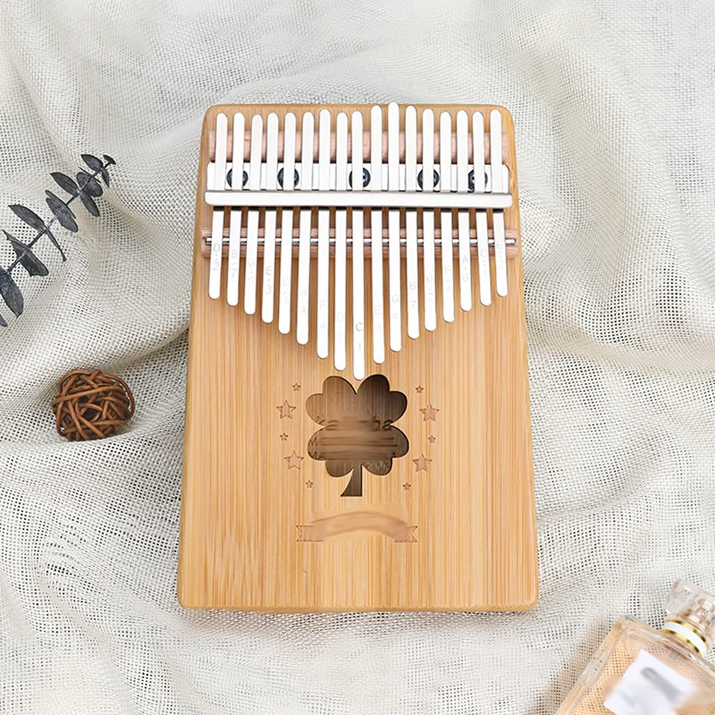 Kalimba 17 Keys Thumb Piano Wood Clover Carving Body Musical Instruments Kalimba Piano Gift