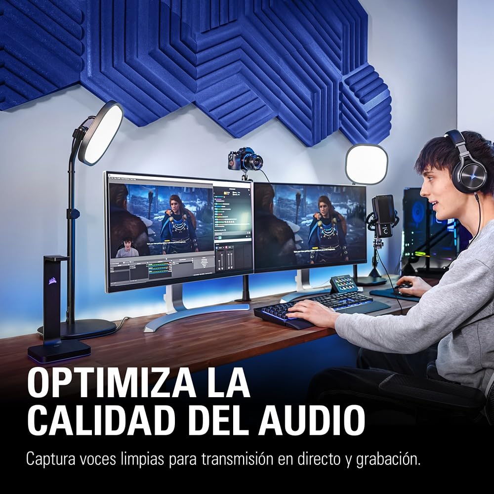 Elgato Wave Panels Starter Set (Azul) - 6 paneles de tratamiento acústico, espuma de dos densidades, marcos EasyClick patentados, diseño modular, fáciles de instalar y quitar