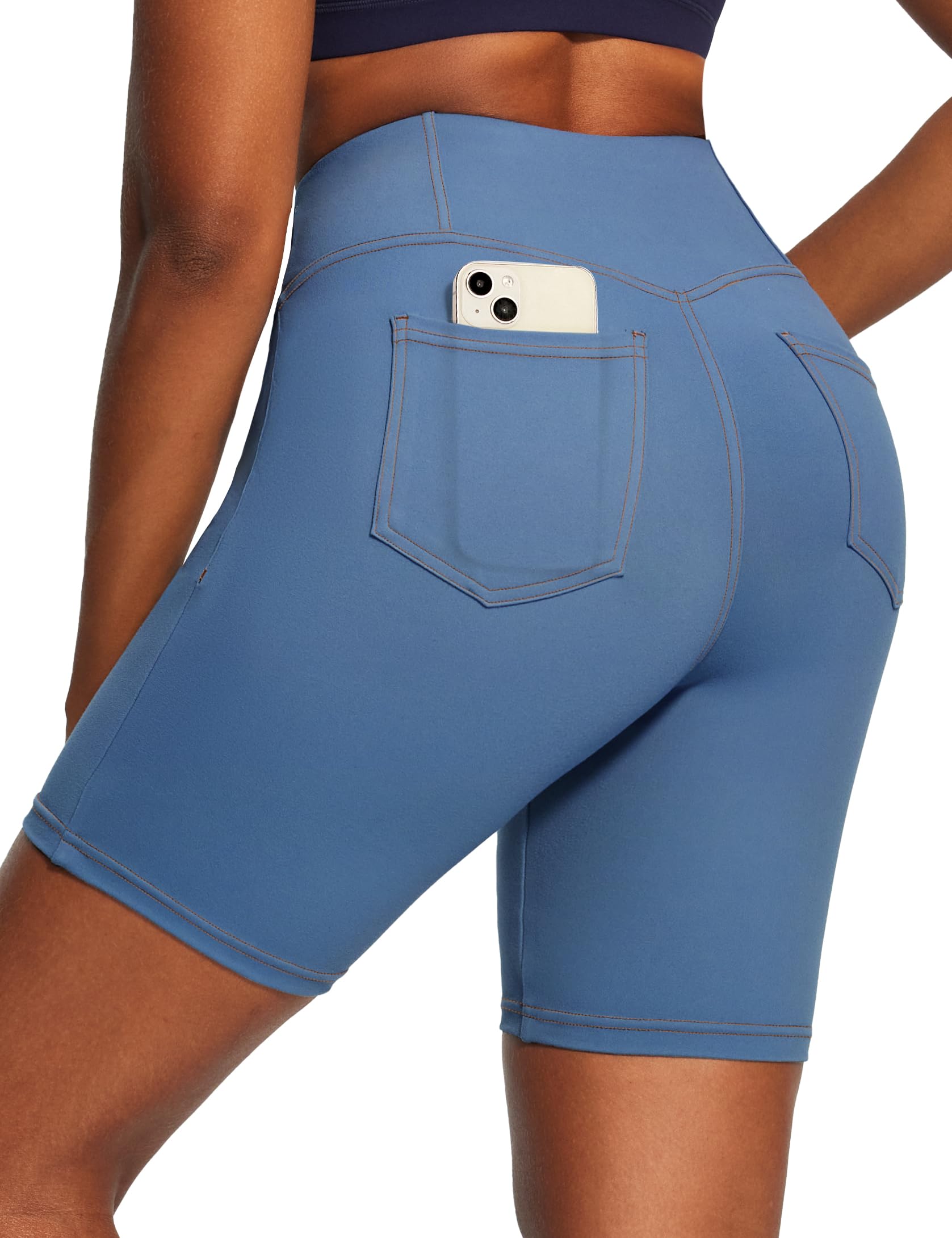 IUGA Biker Shorts Women 6" Tummy Control Workout Yoga Compression Shorts