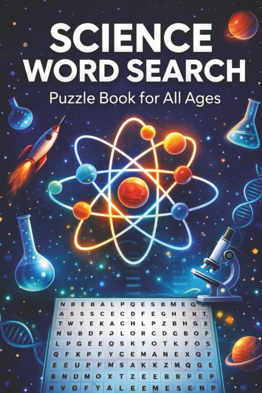 Science Word Search Puzzle Book for All Ages: Fun & Educational Science Word Search Puzzles for Kids, Teens, Adults, & Seniors